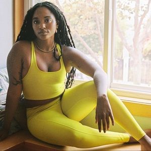 SOLD Girlfriend Collective Chartreuse Set L